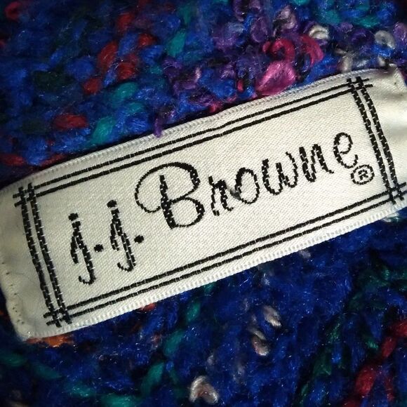 Vintage J.J. Browne Zigzag Chevron Knit Cardigan Sweater - Picture 7 of 9